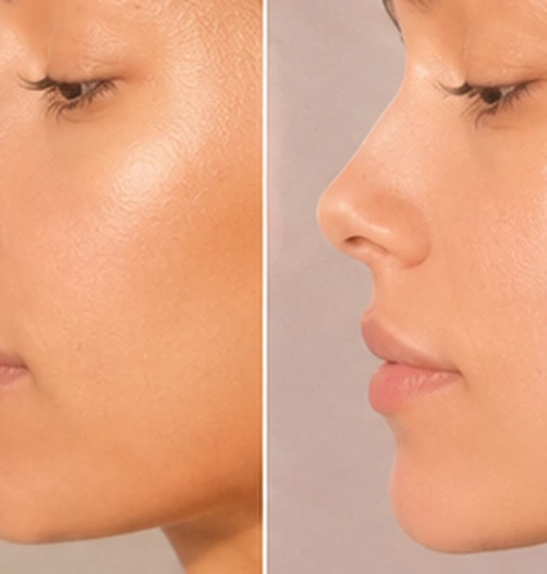 Comparaison de profil avant et après